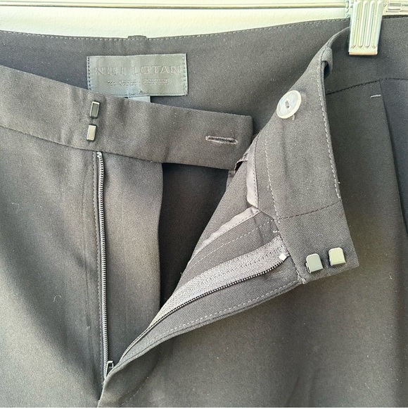 Nili Lotan black cropped slouchy high rise acetate pants - Picture 3 of 6